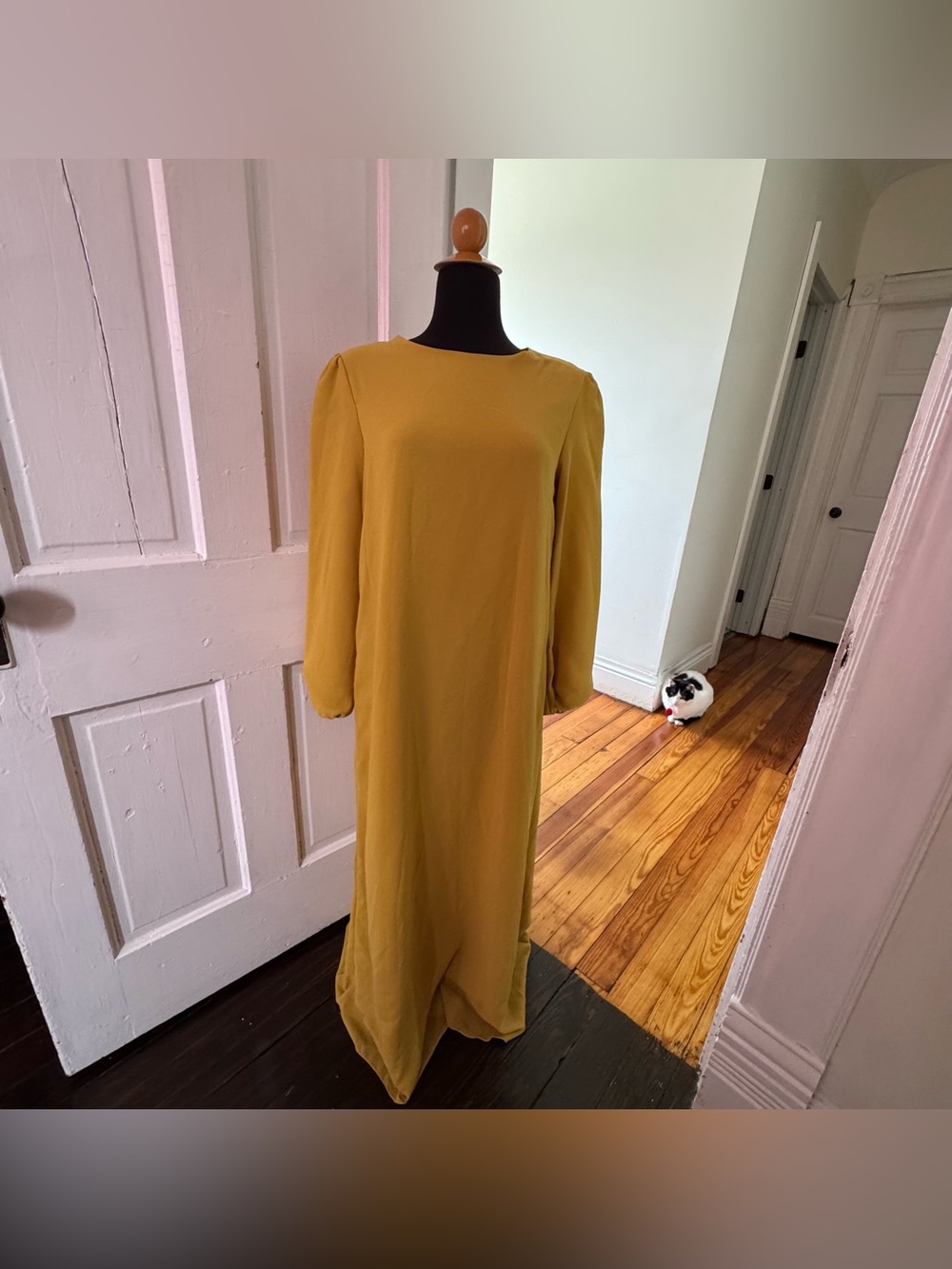 Vintage chartreuse maxi dress